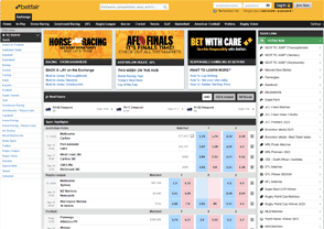 Betfair interface