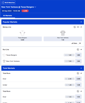 betr in-play betting screenshot