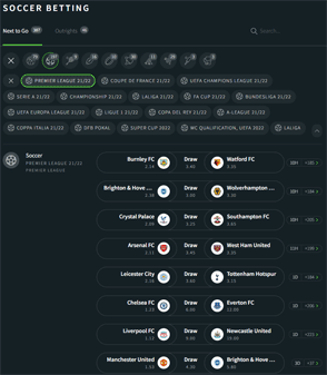 Picklebet odds display