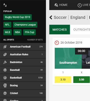 Unibet sports display